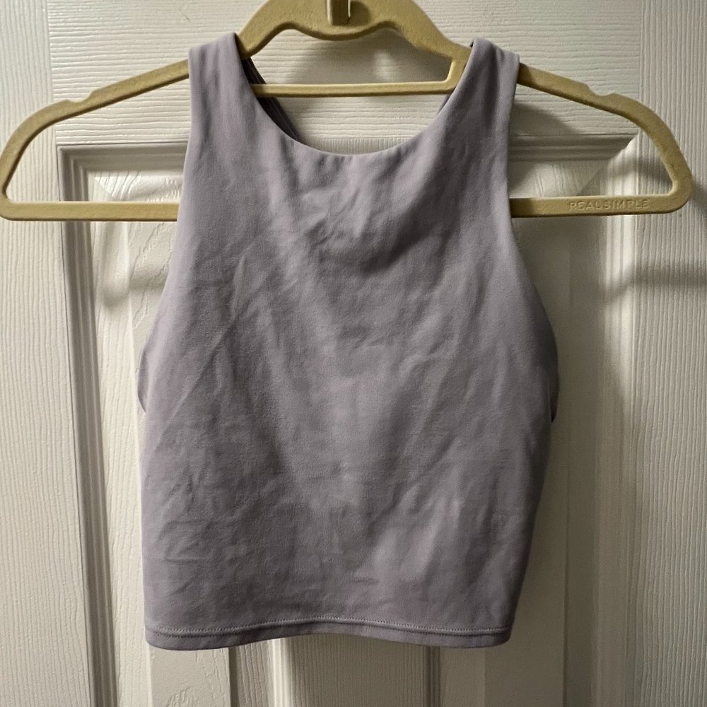 Athleta Conscious Crop Bra A-C, Muted Lilac, Size XS
